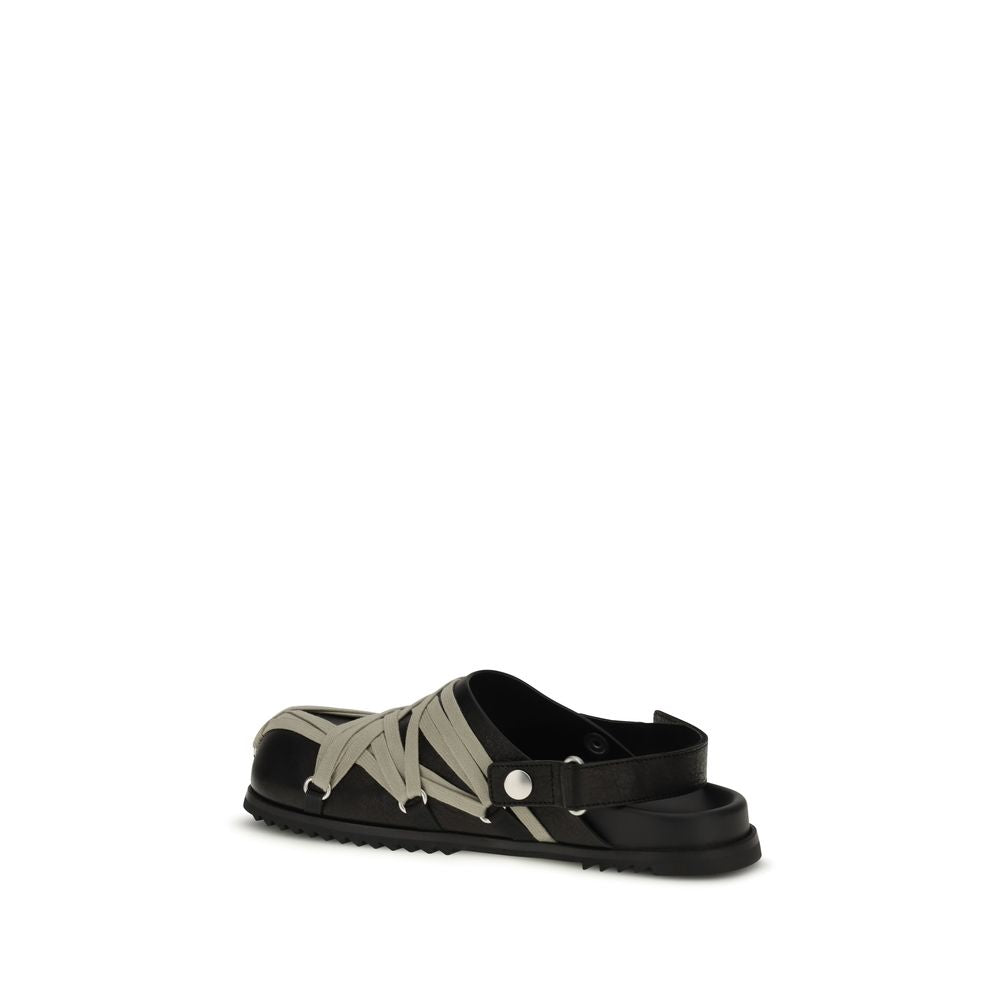 Rick Owens sorte mules i kalveskinn (Bos Taurus)