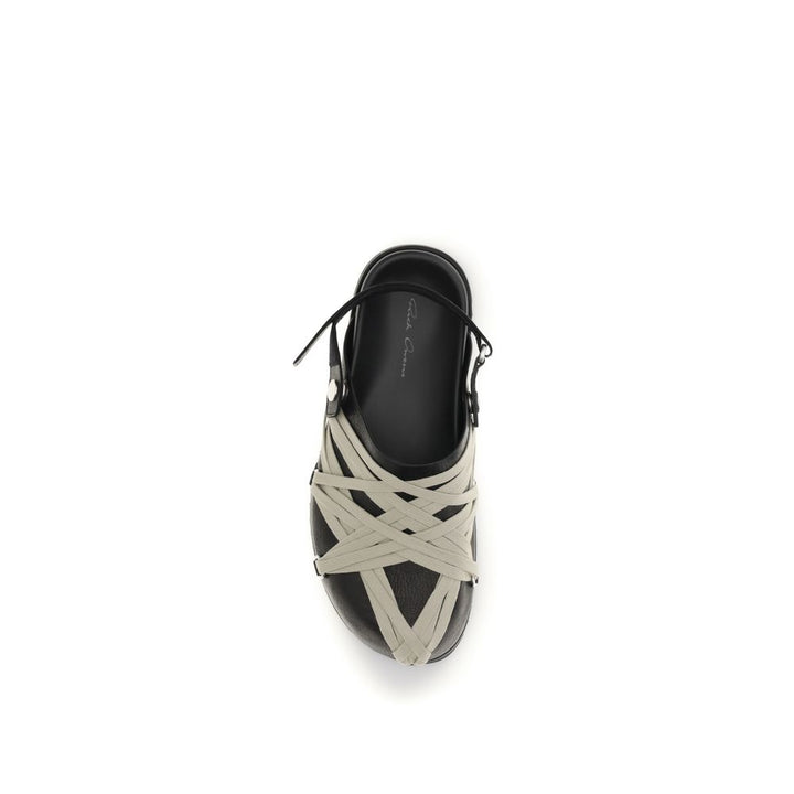 Rick Owens sorte mules i kalveskinn (Bos Taurus)