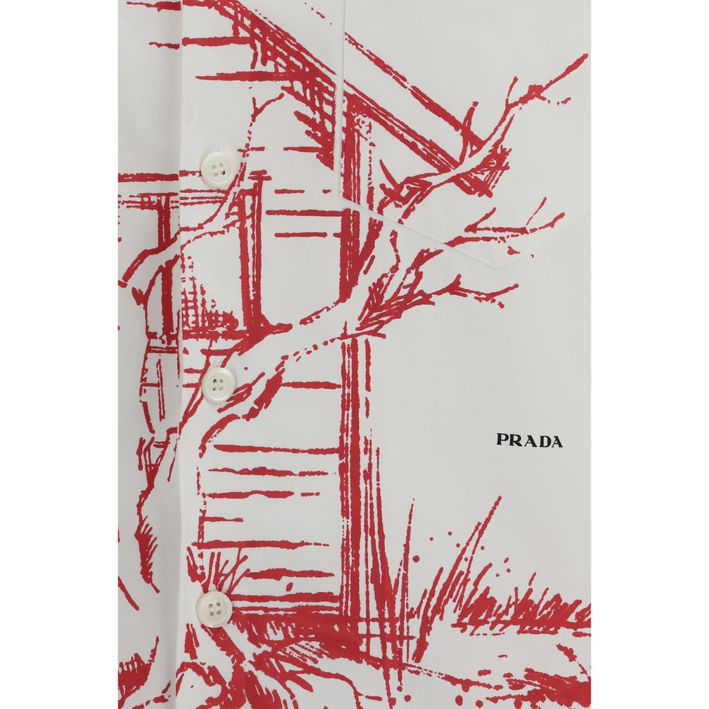 Prada hvit bomullsskjorte