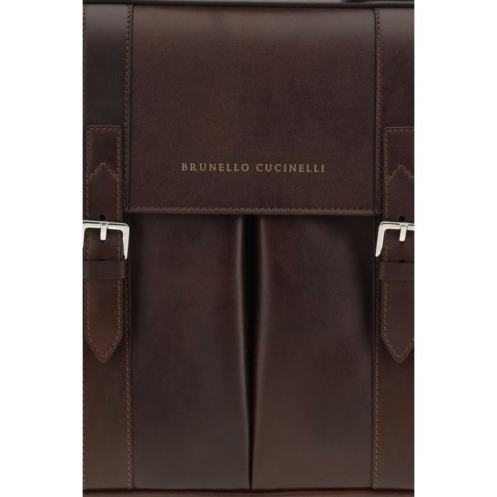 Brunello Cucinelli Bordeaux kalveskinn Bos Taurus Bagasje og Reise