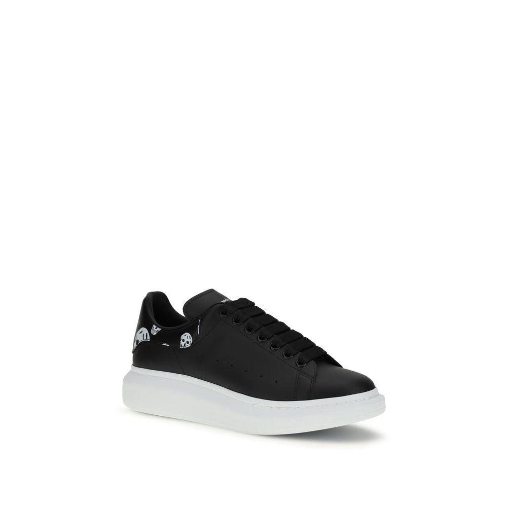 Alexander McQueen Black Calf Leather Bos Taurus Chunky-sneakers