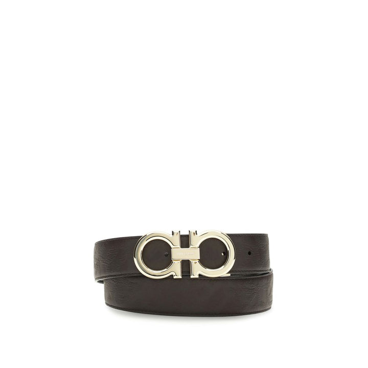 Ferragamo Brunt Kalveskinn Bos Taurus Belte