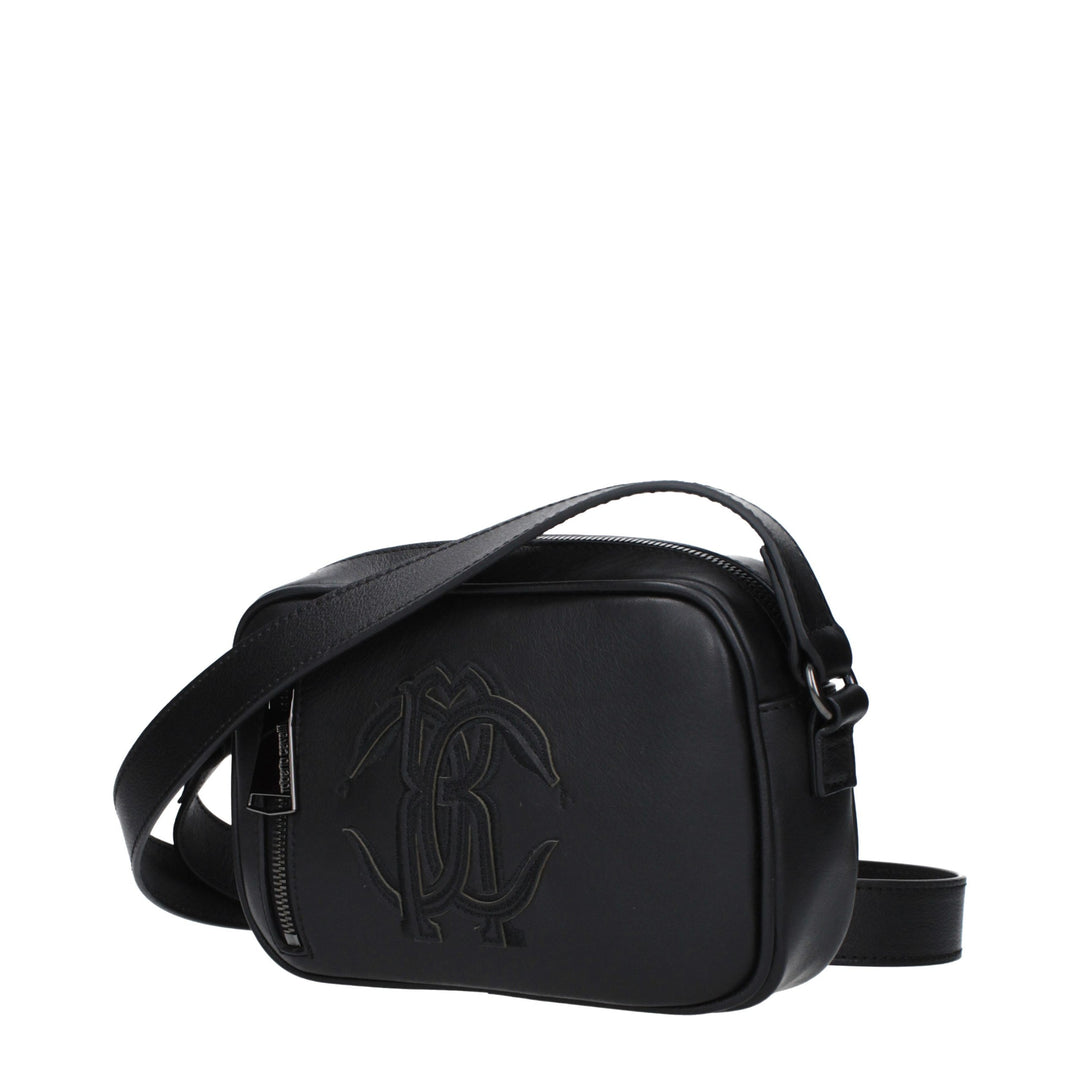 Roberto Cavalli Crossbodyveske i svart skinn