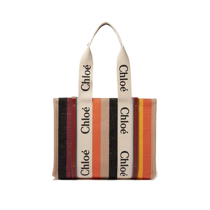 Chloé Beige Lin Tote Bag