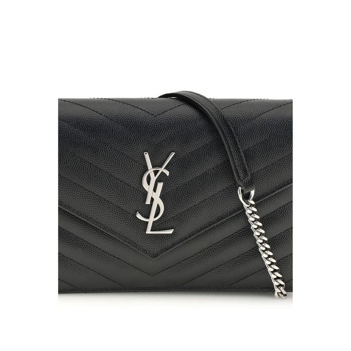 Saint Laurent Lommebok i sort kalveskinn