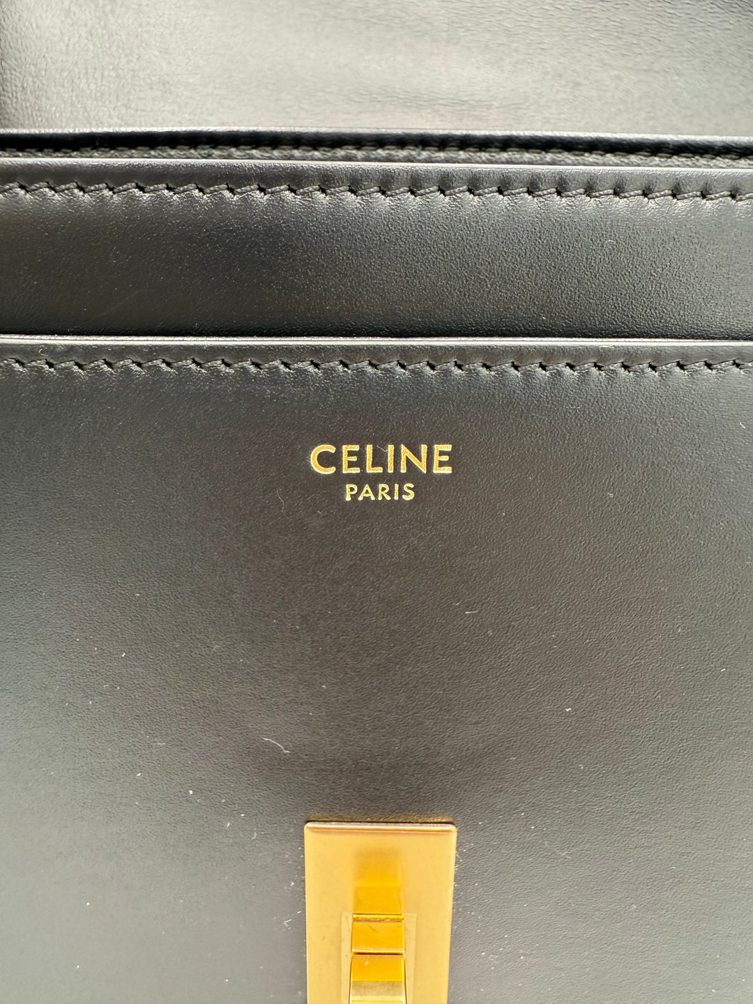 Celine CELINE Sac 16 Besace svart stor veske