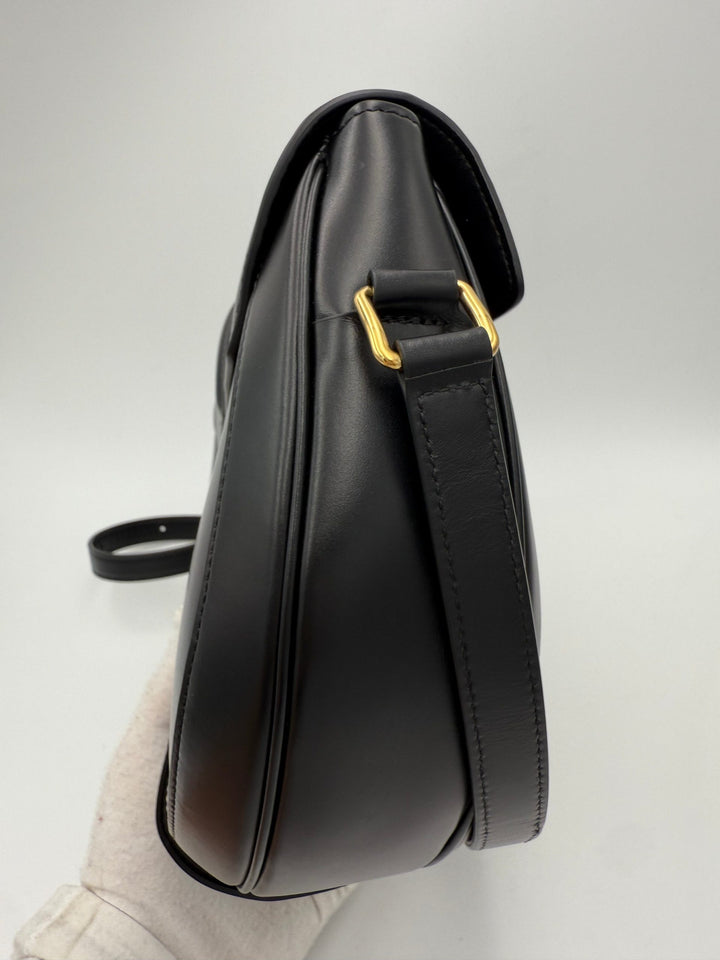 Celine CELINE Sac 16 Besace svart stor veske