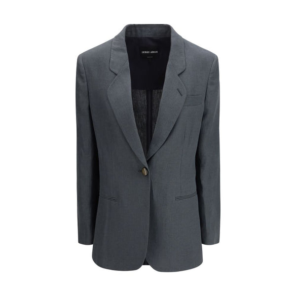 Giorgio Armani Gray Linen Jacket