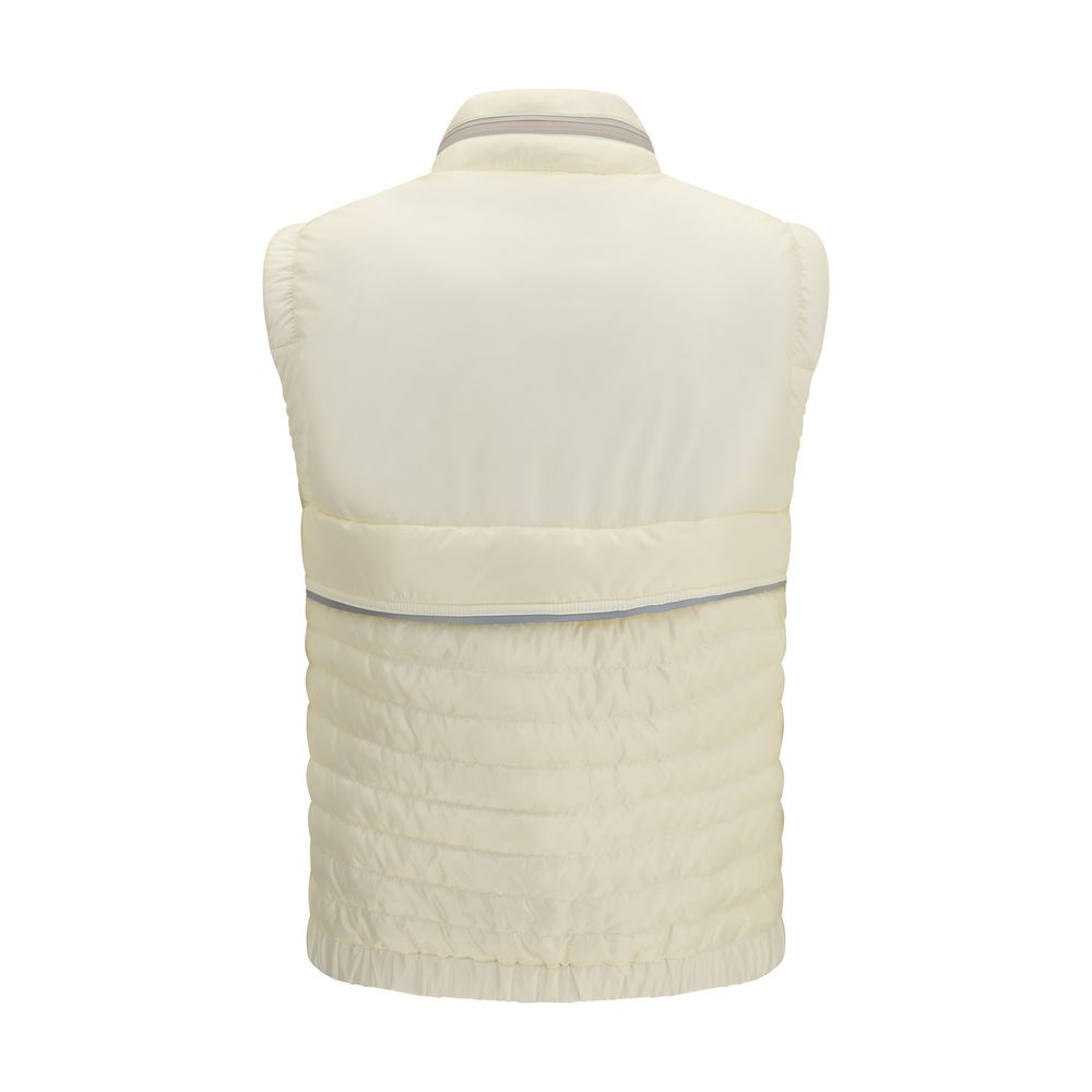 Moncler Grenoble Beige Polyamide Ermeløs Jakke