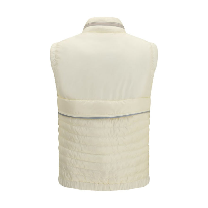 Moncler Grenoble Beige Polyamide Ermeløs Jakke