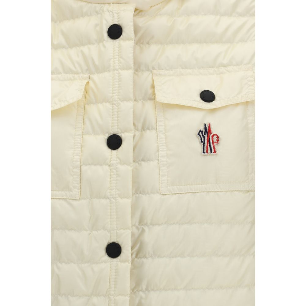 Moncler Grenoble Beige Polyamide Ermeløs Jakke
