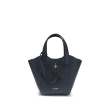 Giorgio Armani Blue Calf Leather Bos Taurus Handbag
