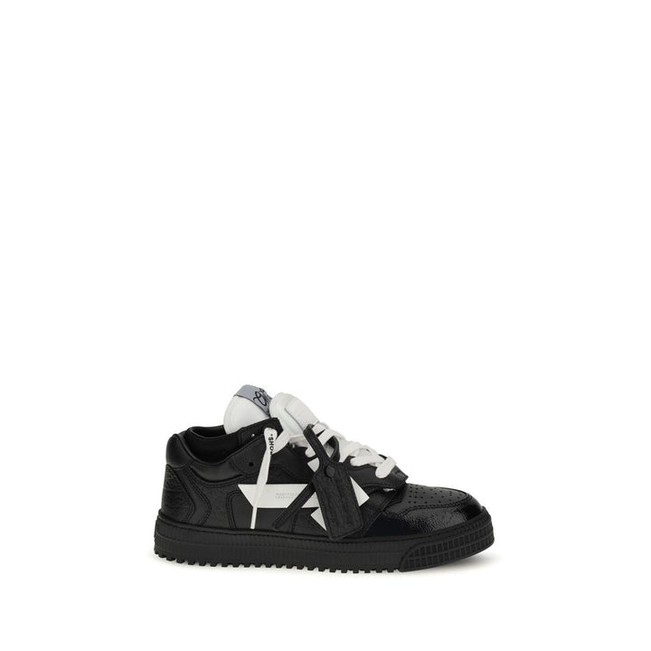Off-White Flerfarget Kalveskinn Bos Taurus Atletiske Joggesko
