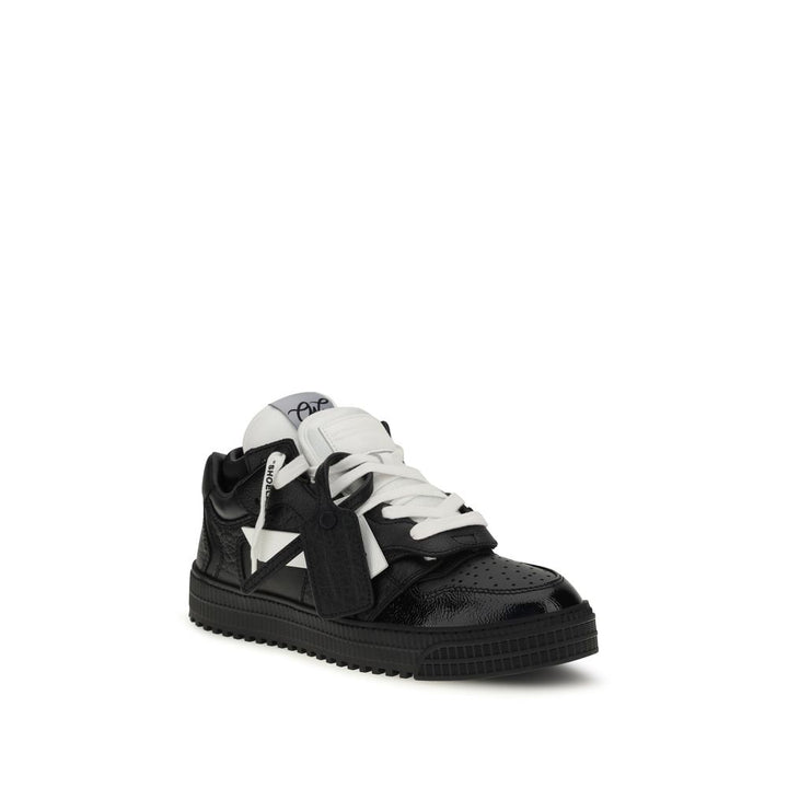 Off-White Flerfarget Kalveskinn Bos Taurus Atletiske Joggesko
