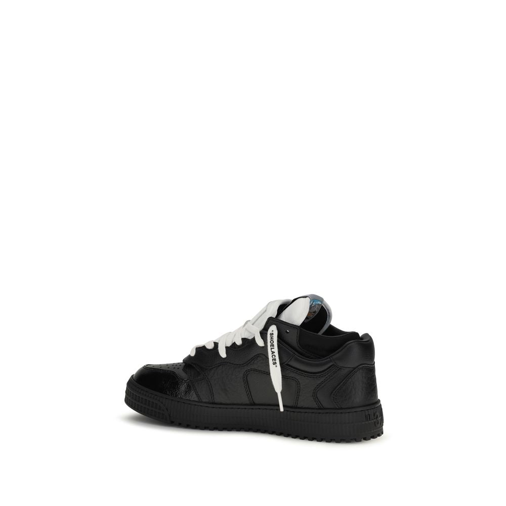 Off-White Flerfarget Kalveskinn Bos Taurus Atletiske Joggesko