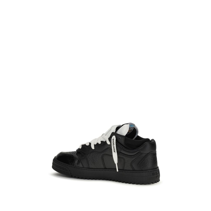 Off-White Flerfarget Kalveskinn Bos Taurus Atletiske Joggesko