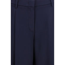 Giorgio Armani Blue Silk Casual Pants
