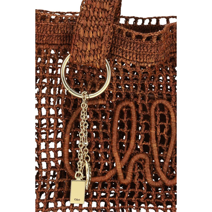 Chloé Brown skulderveske i rafia