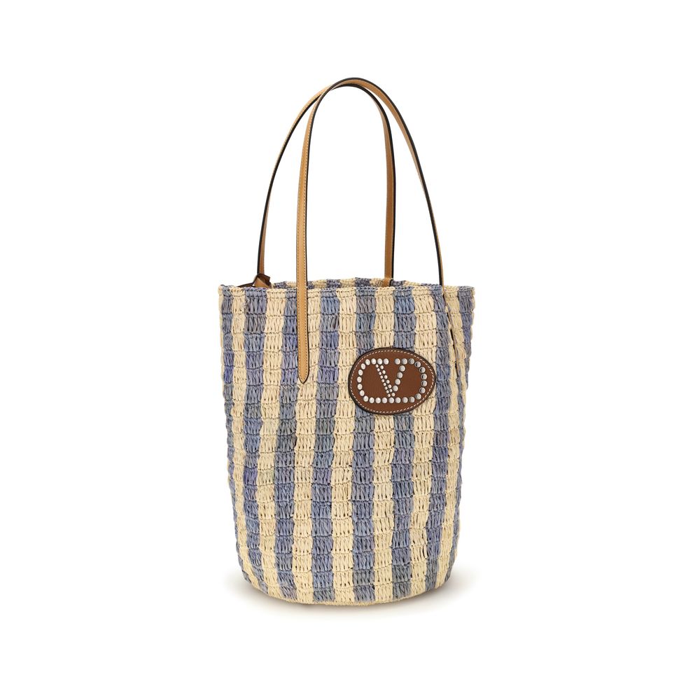 Valentino Garavani Blå Veske i Raffia