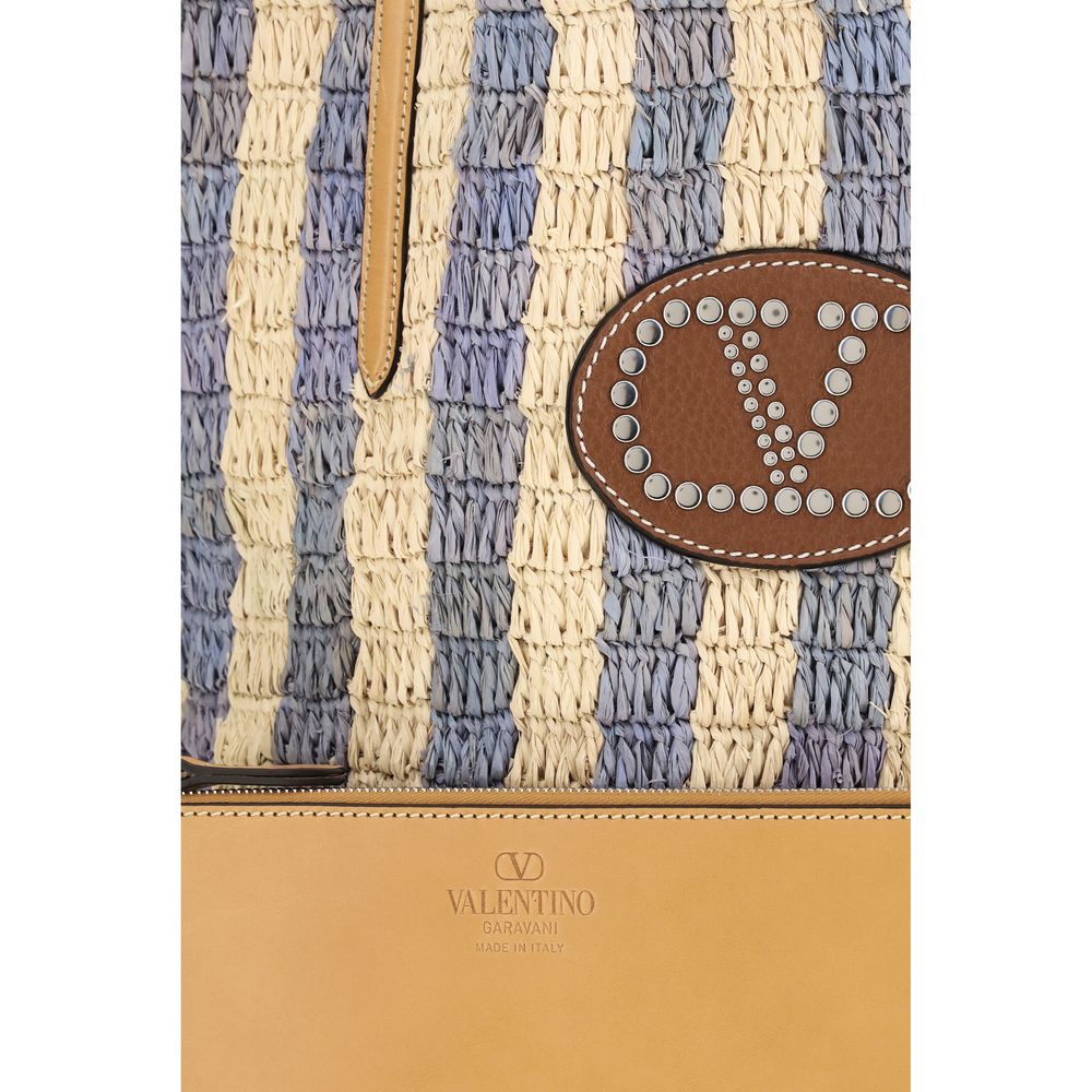 Valentino Garavani Blå Veske i Raffia