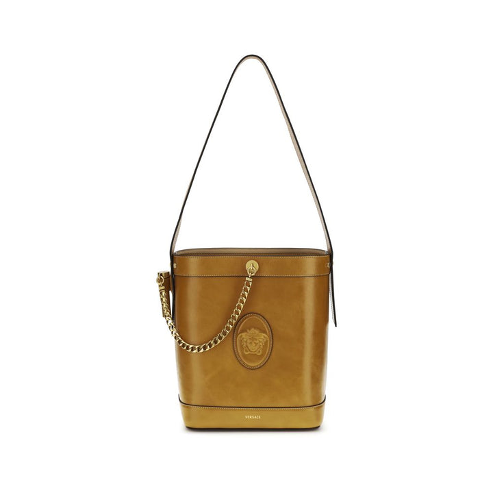 Versace Brown Calf Leather Bos Taurus Bag