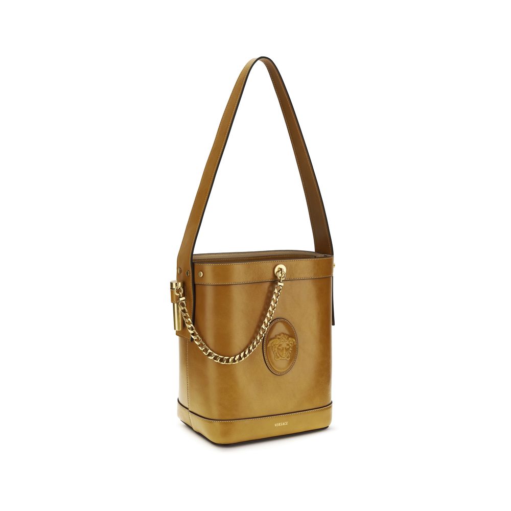 Versace Brown Calf Leather Bos Taurus Bag