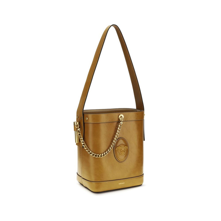 Versace Brown Calf Leather Bos Taurus Bag
