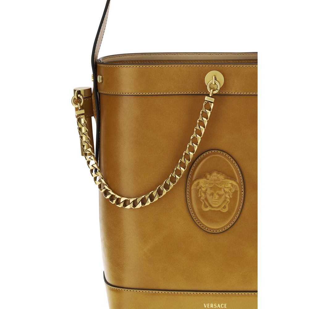 Versace Brown Calf Leather Bos Taurus Bag