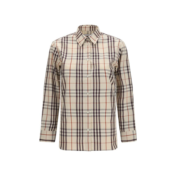 Burberry Beige Bomullsmønstret Skjorte