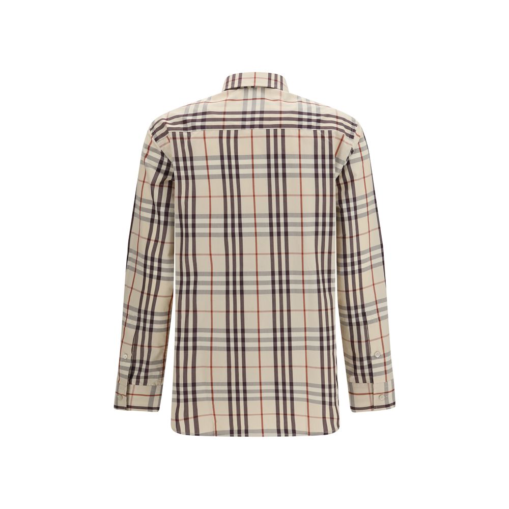 Burberry Beige Bomullsmønstret Skjorte