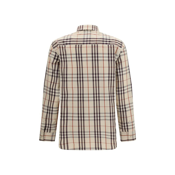 Burberry Beige Bomullsmønstret Skjorte