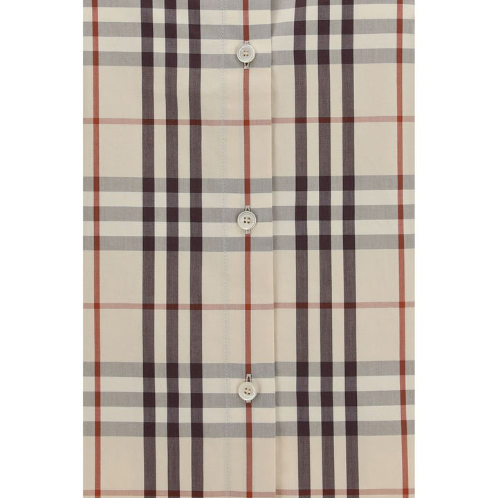 Burberry Beige Bomullsmønstret Skjorte