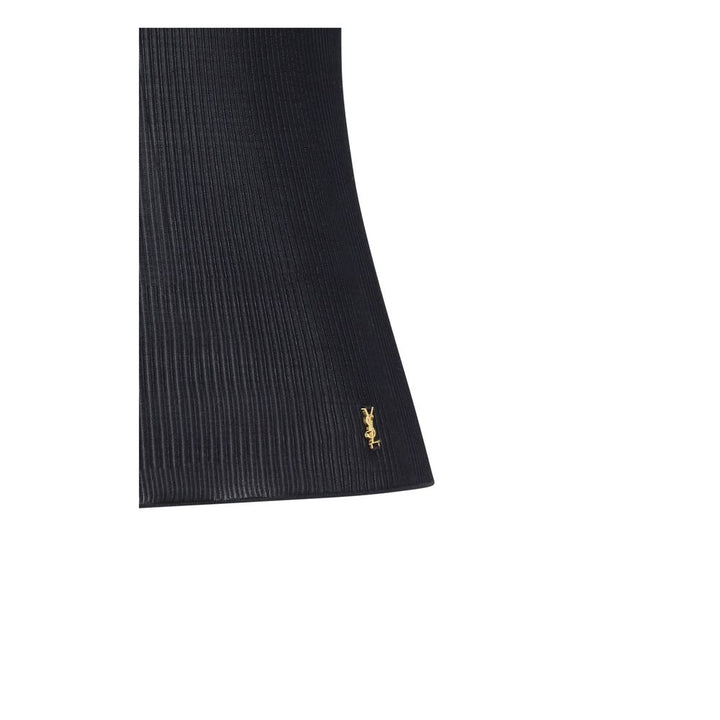 Saint Laurent Svart Silketopp Uten Ermer