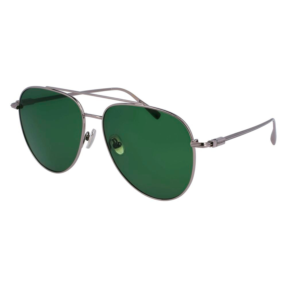 Gafas de sol Ferragamo de metal gris