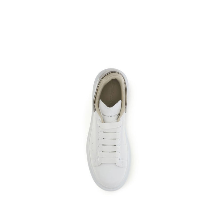 Alexander McQueen hvite kalveskinn sneakers