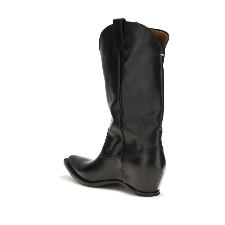 Maison Margiela Black Calf Leather Bos Taurus-støvler