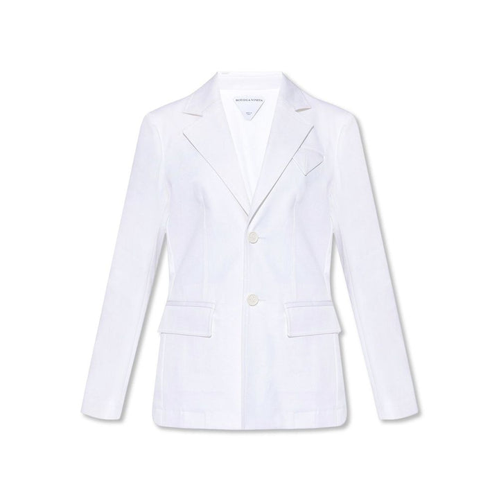 Bottega Veneta hvit blazer i bomull