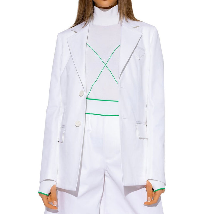 Bottega Veneta hvit blazer i bomull