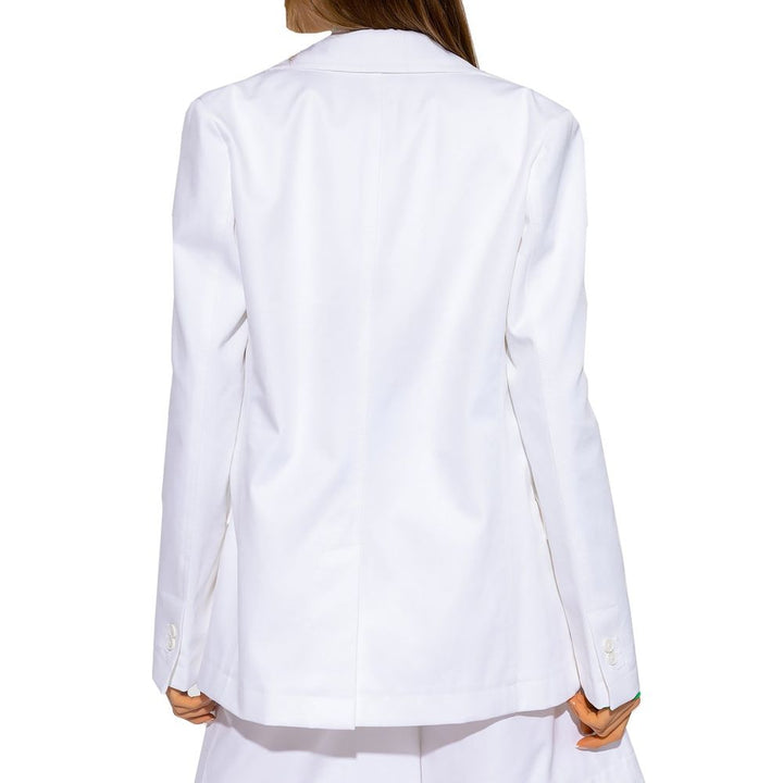 Bottega Veneta hvit blazer i bomull