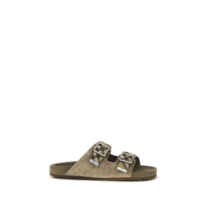 Burberry Beige Kalveskinn Flat Sandaler