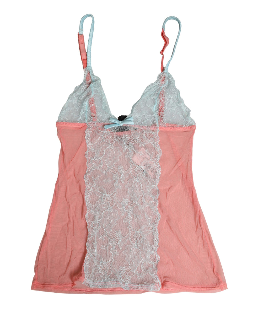 Roberto Cavalli Flerfarget Gjennomsiktig Blonde Undertøy Chemise Topp