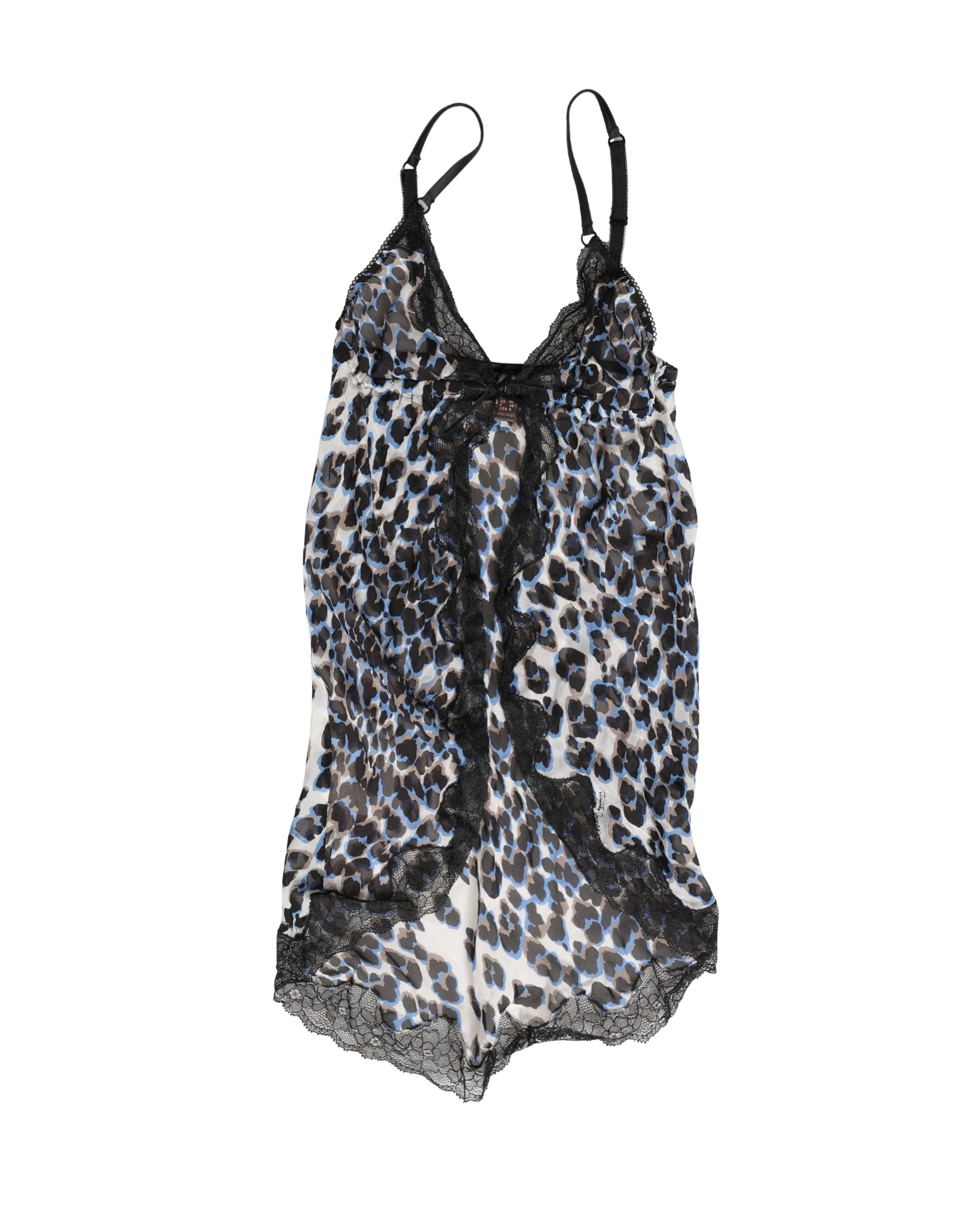 Roberto Cavalli Flerfarget Leopard Babydoll Undertøy