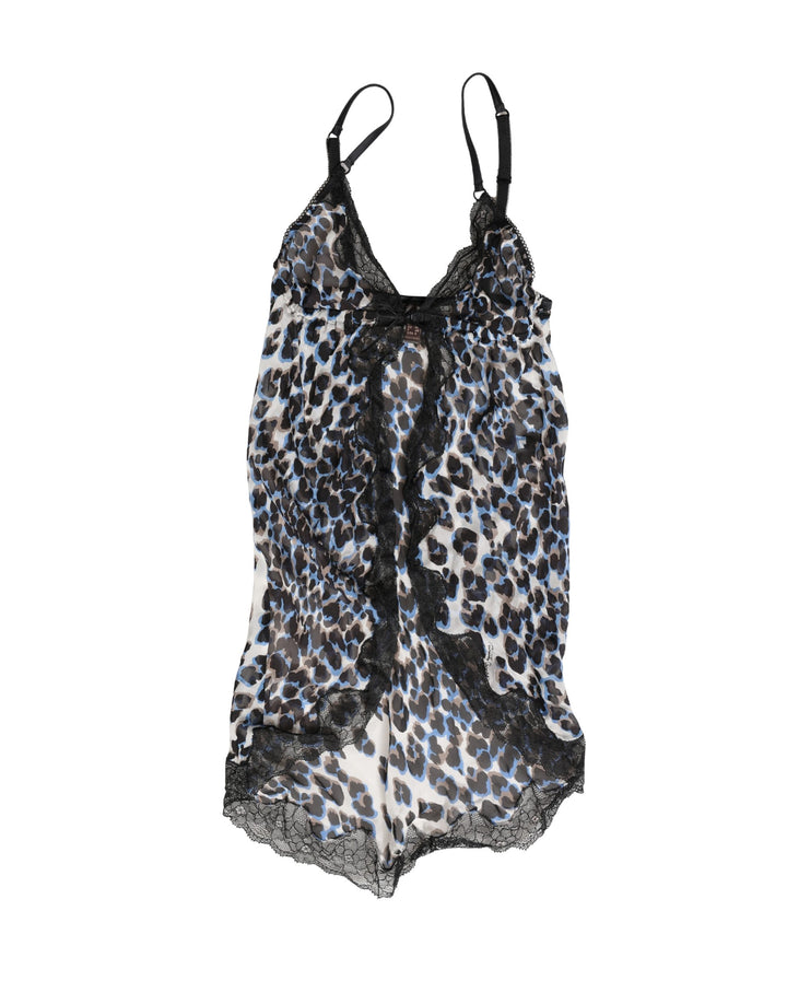 Roberto Cavalli Flerfarget Leopard Babydoll Undertøy