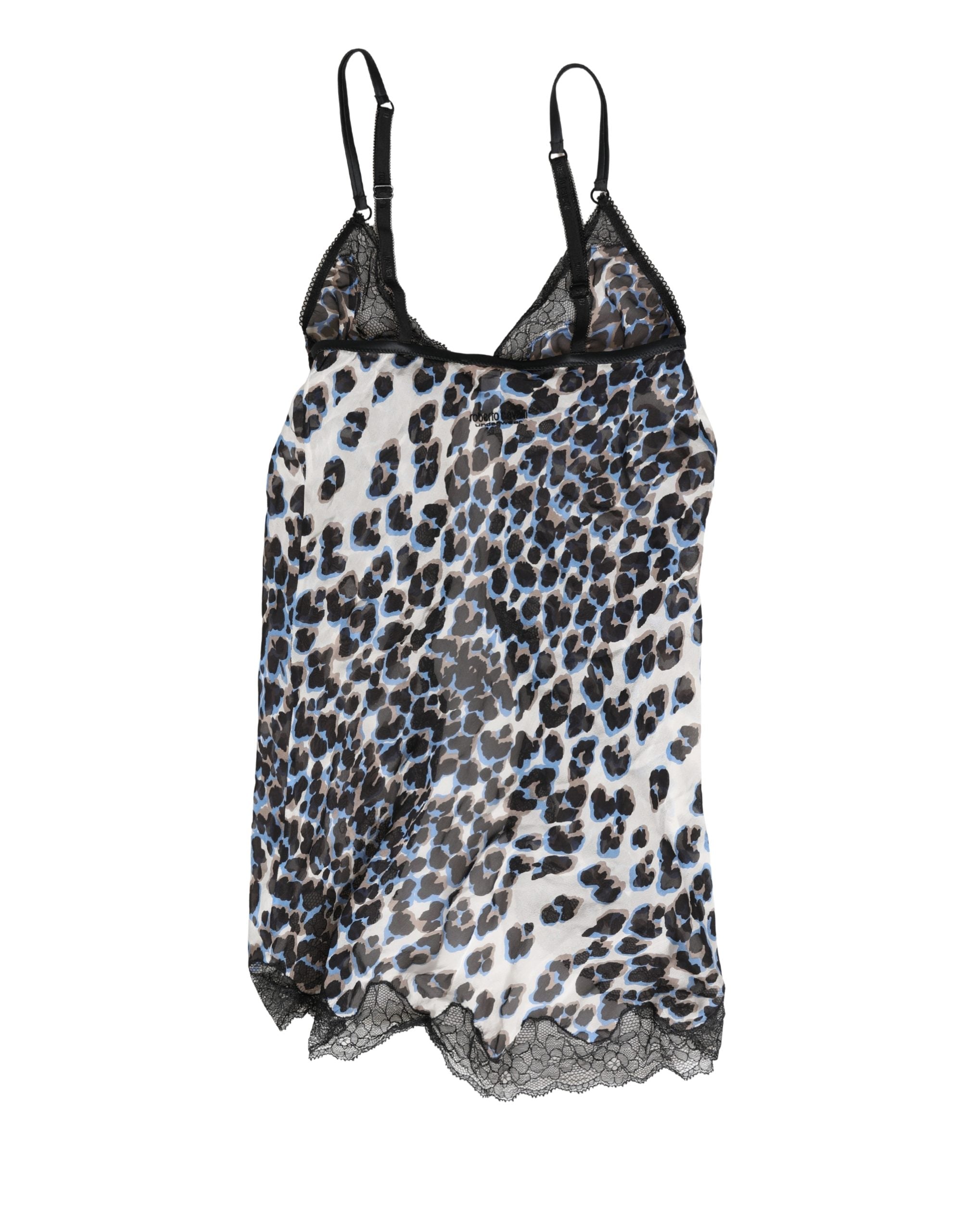 Roberto Cavalli Flerfarget Leopard Babydoll Undertøy