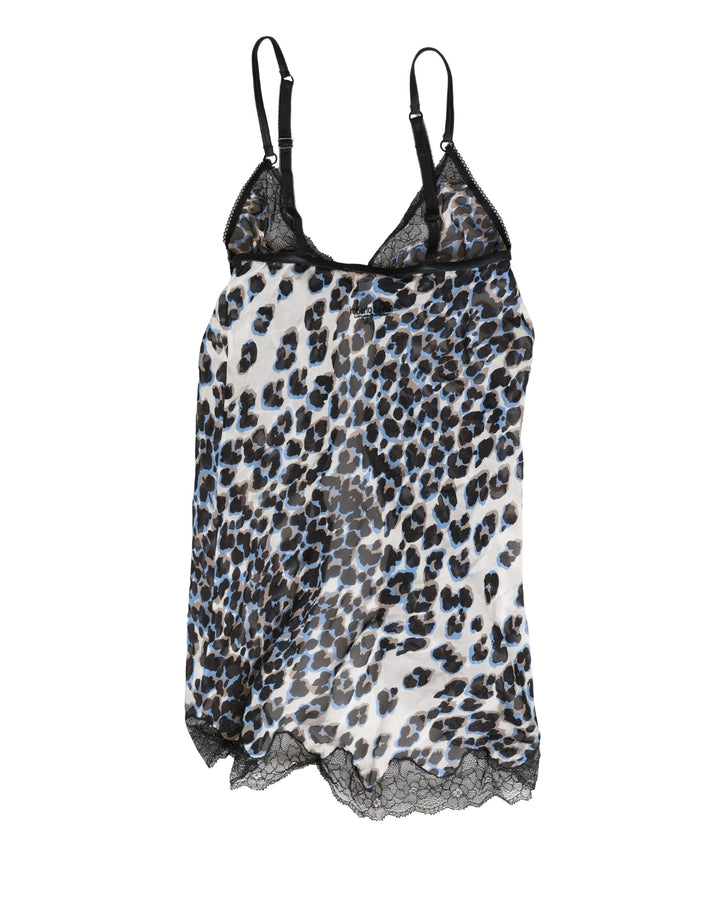 Roberto Cavalli Flerfarget Leopard Babydoll Undertøy