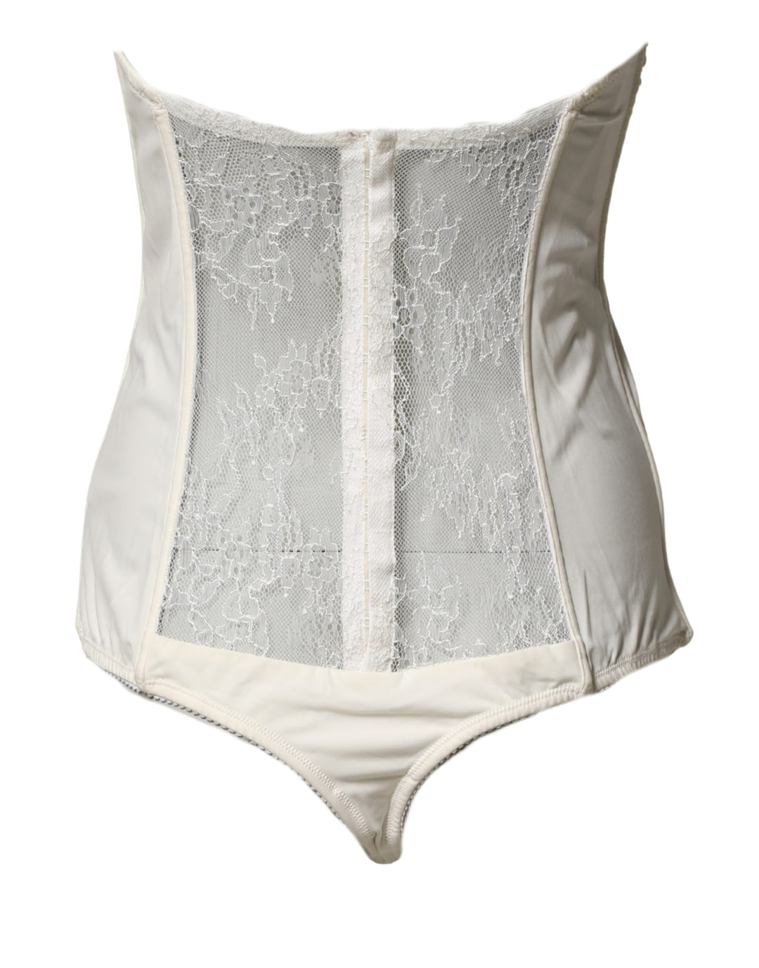 Elisabetta Franchi Off White Stroppløs Hel Badedrakt Badetøy
