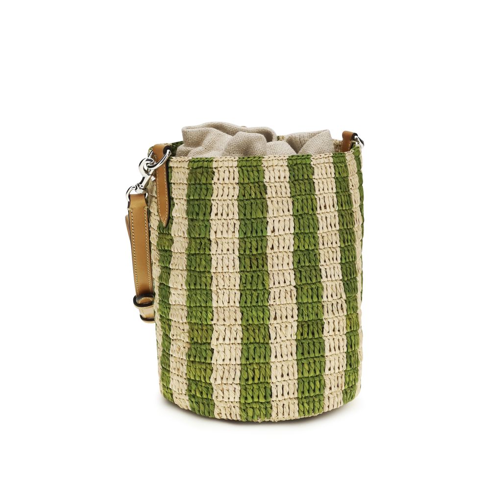 Valentino Garavani Bicolor Raffia Basket Bag
