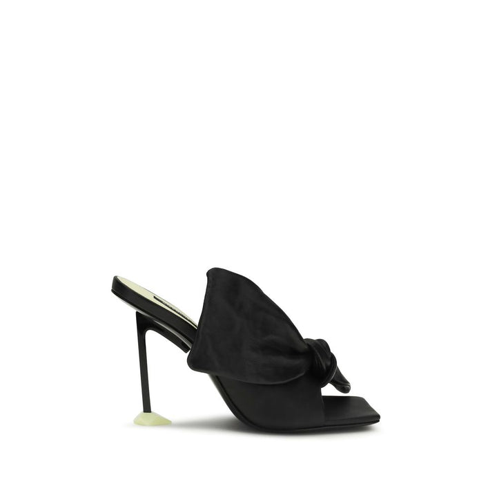 Givenchy svarte lammeskinn mules
