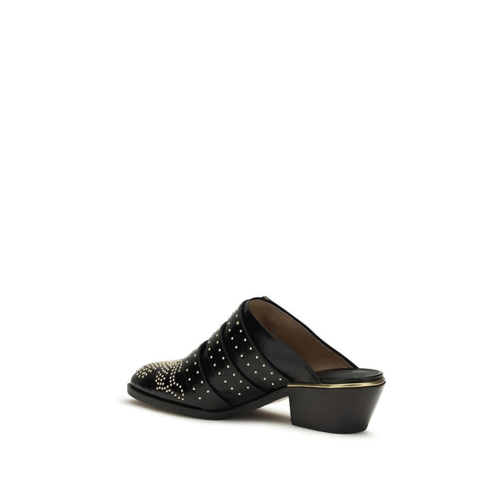 Chloé sorte mules i kalveskinn (Bos Taurus)