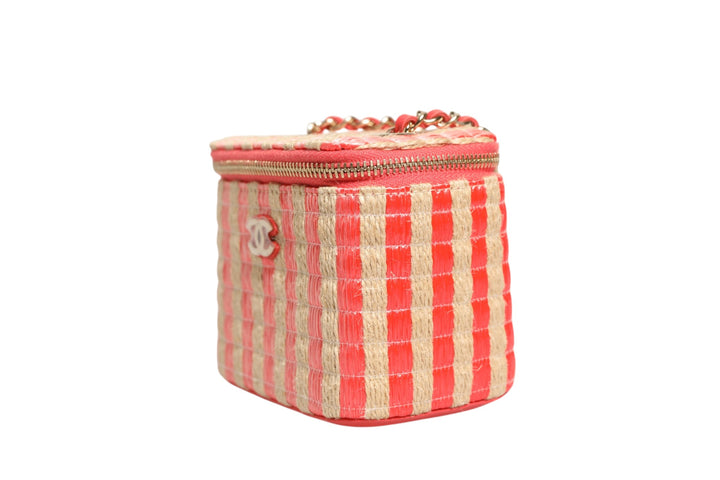 Chanel Raffia Jute stripet miniveske